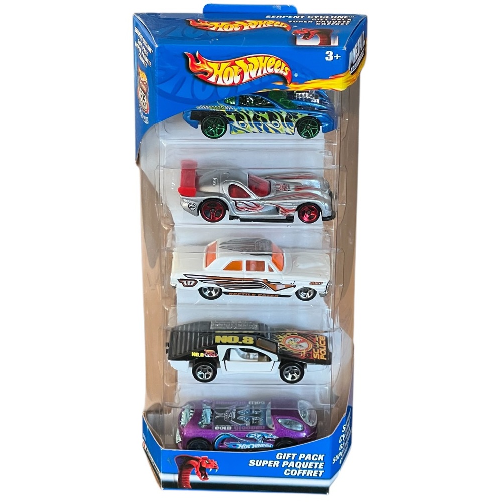 Hot Wheels Serpent Cyclone Gift Pack Super Paquete Coffret Vintage 2002 Mattel